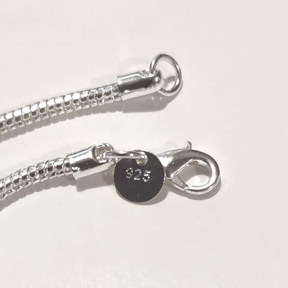 S925 Sterling Silver Rope Style Bracelet Christmas Birthday Valentines Gift New!